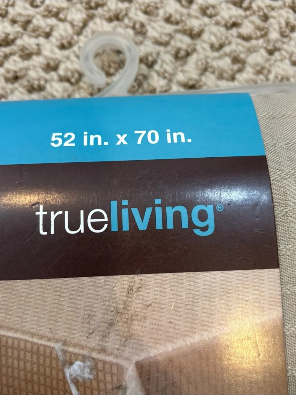 Brand new True Living Brand Beige Cloth‎ Table Cloth 52 x 70”